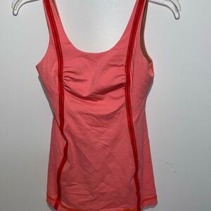 Lululemon Athletica Women's Wholehearted Scoop Neck Tank Top Orange Small Medium